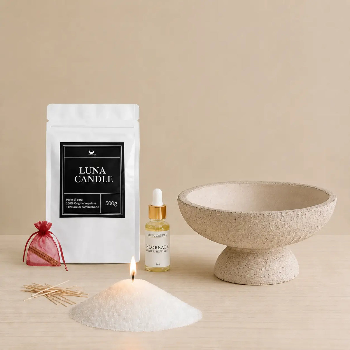 Saturno Bundle | Vaso & Perle di cera