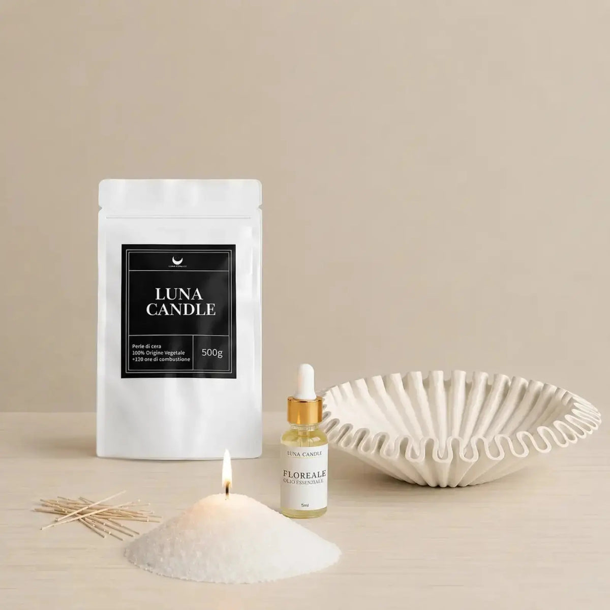Venere Bundle | Vaso & Perle di cera
