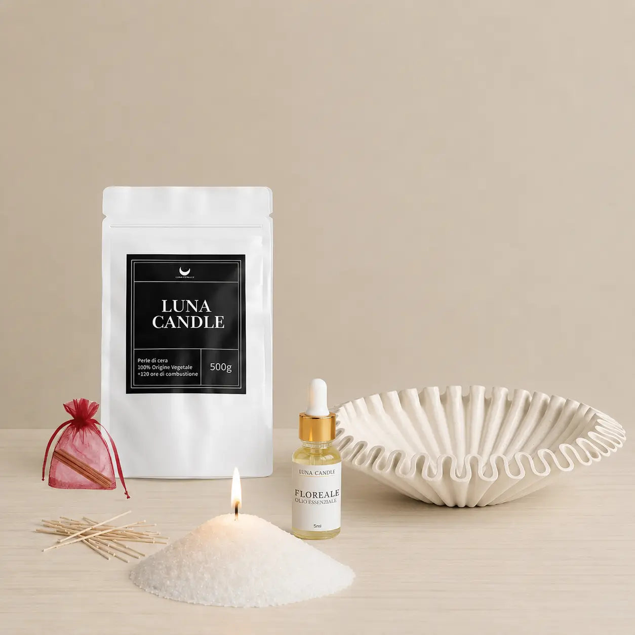 Venere Bundle | Vaso & Perle di cera
