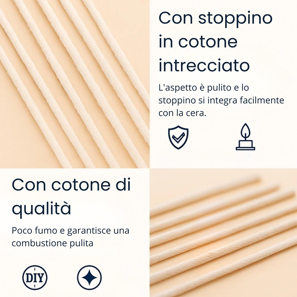 Scatola 30 stoppini in cotone