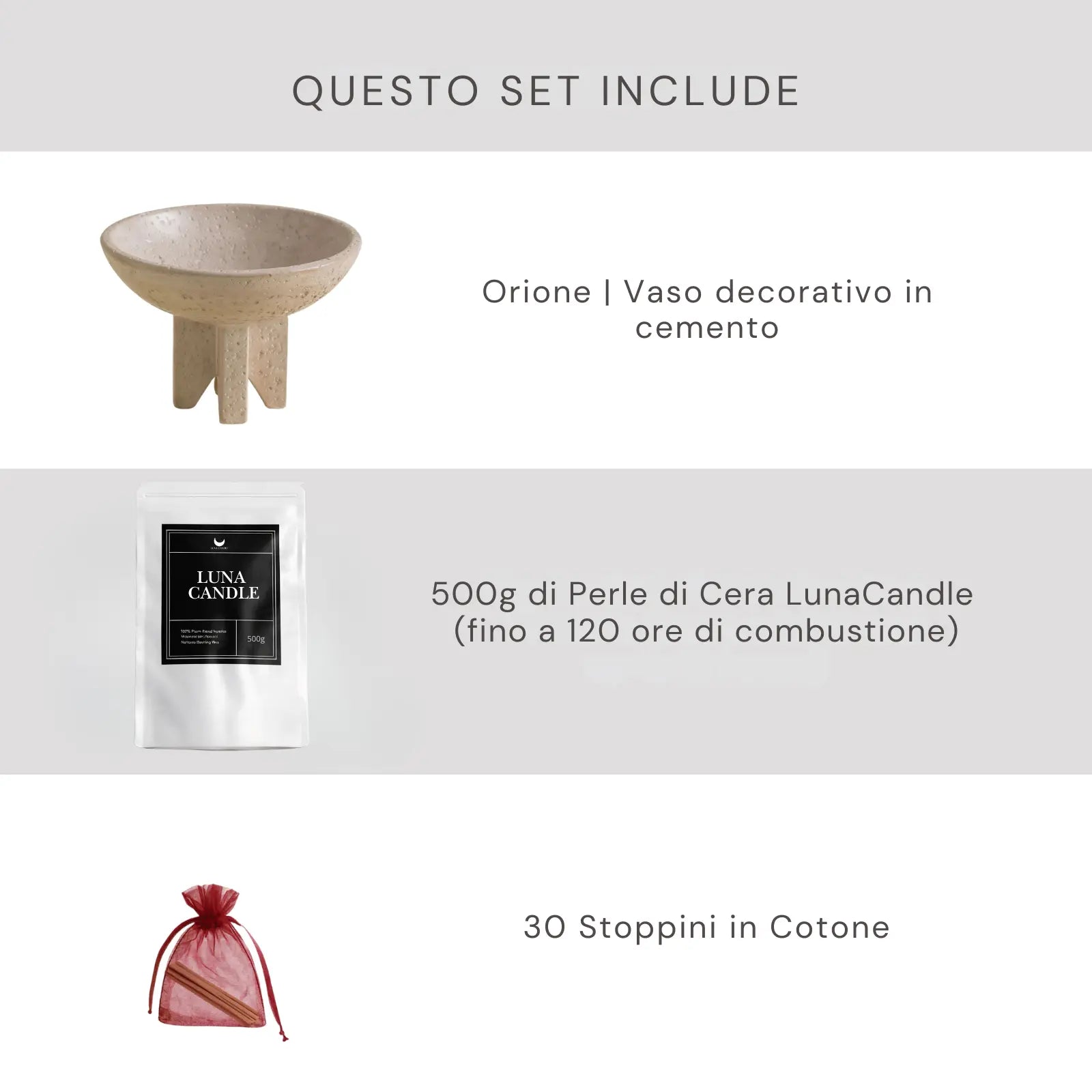 Orione Bundle | Vaso & Perle di cera