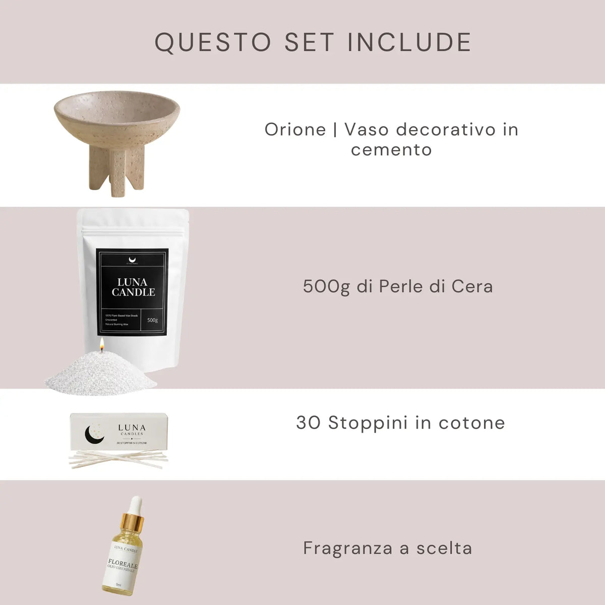 Orione Bundle | Vaso & Perle di cera