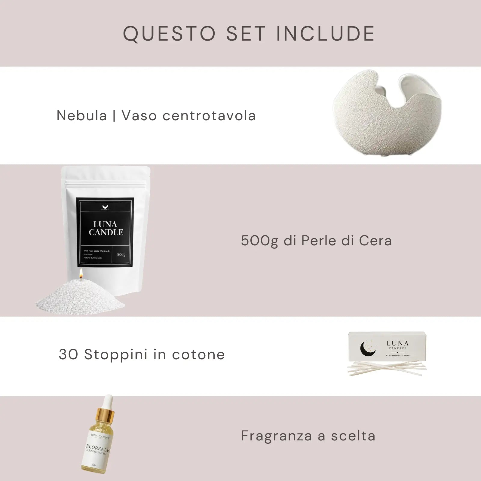 Nebula Bundle | Perle di cera e Vaso