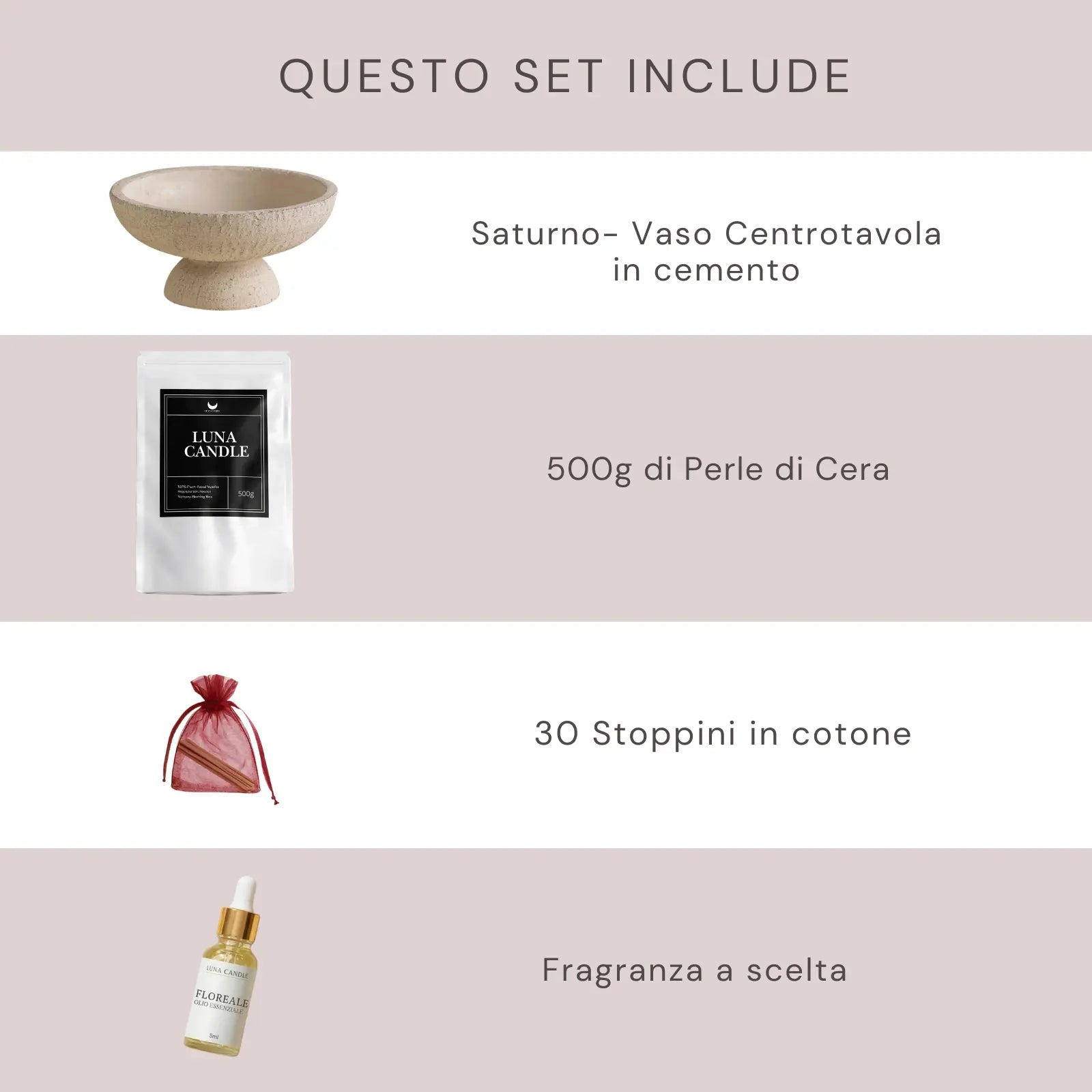Saturno Bundle | Vaso & Perle di cera