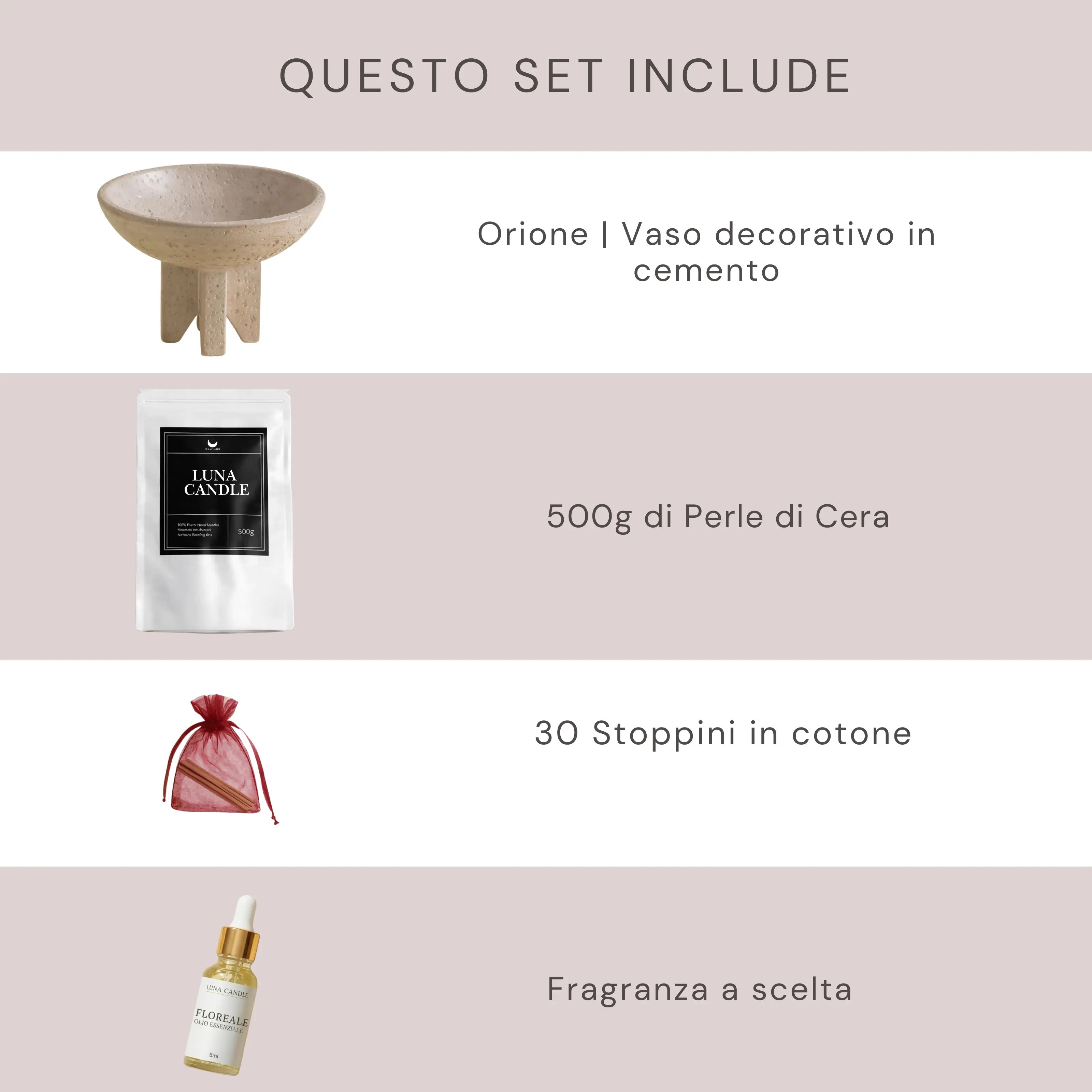 Orione Bundle | Vaso & Perle di cera